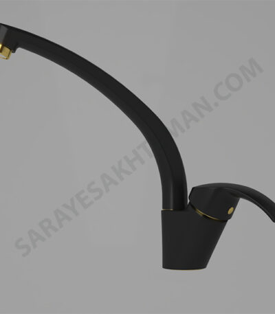 شیرالات شیر ظرفشویی سینک علم ریخته گری معمولی ارکیده ابرش مشکی طلایی براق