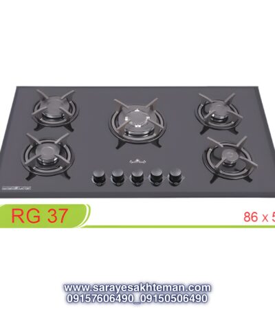 اجاق گاز شیشه ای صفحه ای رومیزی roham رهام کد 37 مدل RG37