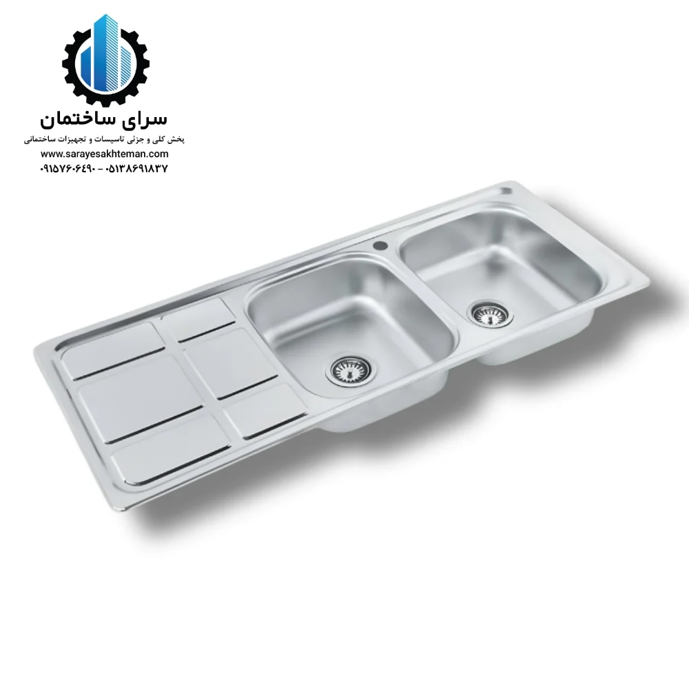 خرید ارزان ترین و باکیفیت ترین سینک استیل ظرفشویی کابینتی توکار نگین الماس کد 29