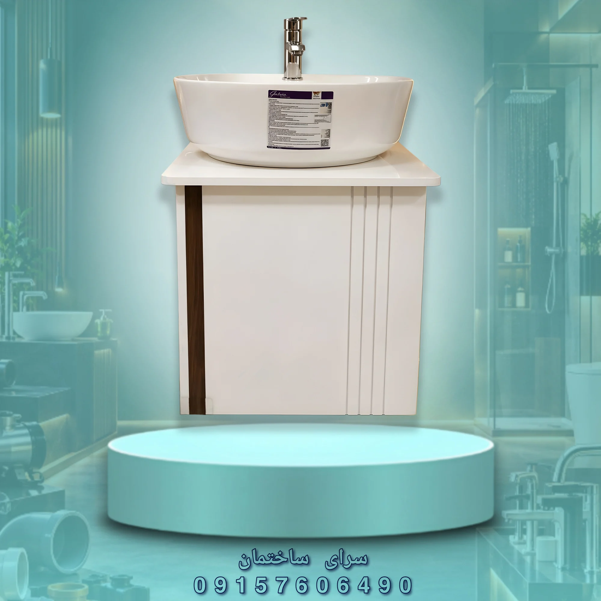 کابینت روشویی الفا C26 کابینت روشویی یا کابین روشویی pvc آلفا کد C26 رنگ سفید در سایز 40*40 سانتی متر ضد آب ارزان